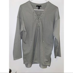 Light green v neck sweater